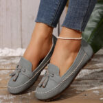 Women's Round Head Loafers Fashion Non-slip Soft Comfortable Flats Shoes - Image 4