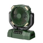 Shaking Head Outdoor Fan Portable Led Charging Light Solar Panel - Image 2