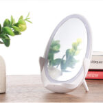 Portable vertical with fill light mirror wireless charger for mobile phone bracket