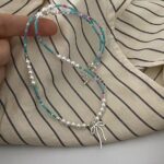 Pearl Crystal Bow Necklace For Women - Image 4