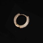 Hip Hop Hoop Earrings Four Row Micro Setting - Image 8