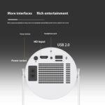 Portable Projector Small Straight Projector For Home Use 180 Degrees Projection Angle Automatic Focus Home Video Projector - Image 9