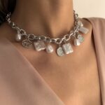 Imitation Pearl Coin Clavicle Chain Women's Retro Multi-cross Necklace - Image 4