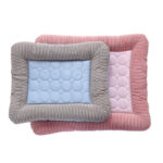 Pet Cooling Pad Bed For Dogs Cats Puppy Kitten Cool Mat Pet Blanket Ice Silk Material Soft For Summer Sleeping  Blue Breathable - Image 4