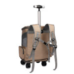 Portable Folding Trolley Pet Backpack Traveling Cat Backpack With Universal Wheel Trolley Pet Bag - Image 7