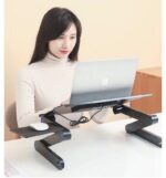 Folding Computer Desk Notebook Computer Stable With Double Fan - Image 7