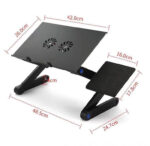 Folding Computer Desk Notebook Computer Stable With Double Fan - Image 4