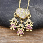 Women's Micro Inlaid Zircon Boys And Girls Pendant Elegant Love Necklace - Image 10