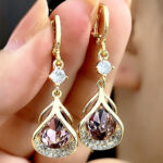 Micro Inlaid Zircon Exquisite Elegant Luxury Light Luxury High-end Earrings - Image 8