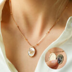 Retro Detachable Butterfly Shell Photo Frame Necklace - Image 6