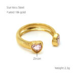 Women's Fashion Temperament Stainless Steel Diamond Ring - Image 9