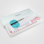 Wireless Keyboard And Mouse Set Girls Color Retro - Image 4
