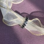 Water Drop Obsidian Plated 18K Ring - Image 3