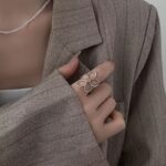 1pcs  Open Ring For Women Minimalist Niche Design Versatile Fashion Index Finger Ring