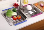 Folding Kitchen Drain Sink Rack Stainless Steel - Image 2