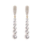 Sterling Silver Needle High-grade Long Rhinestone Tassel Earrings - Image 5