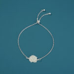 Silver Brass Lotus drop oil glow-in-the-dark bracelet - Image 5