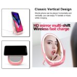 Portable vertical with fill light mirror wireless charger for mobile phone bracket - Image 5