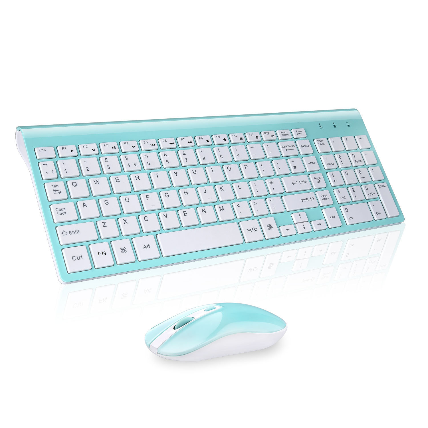 4791569159414.jpg fashion wireless keyboard mouse set 2.4G thin desktop laptop accessories - Image 1