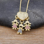 Women's Micro Inlaid Zircon Boys And Girls Pendant Elegant Love Necklace - Image 6