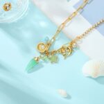 Fashion Jewelry Copper-plated Real Gold Necklace Fashion Design Star And Moon Rhinestone Alloy Necklace - Image 5