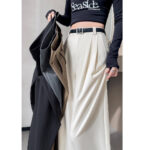 2025 SpringSummer High-End Flowy Suit Pants - Image 5