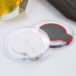 New Wireless Charging Dock Charger Crystal Round Charging Pad With Receiver For A-pple For Sanxing - Image 4