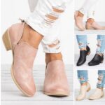Autumn Women Shoes Retro High Heel Ankle Boots