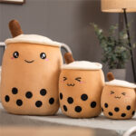 Cute Fruit Drink Plush Stuffed Soft Strawberry Milk Tea Plush Boba Tea Cup Toy Bubble Tea Pillow Cushion Kids Gift - Image 2