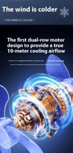 Shaking Head Outdoor Fan Portable Led Charging Light Solar Panel - Image 4