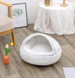 2 In 1 Dog And Cat Bed Pet Winter Bed Round Plush Warm Bed House Soft Long Plush Pets Bed Pet Products - Image 10
