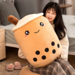Cute Fruit Drink Plush Stuffed Soft Strawberry Milk Tea Plush Boba Tea Cup Toy Bubble Tea Pillow Cushion Kids Gift - Image 3