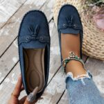 Women's Round Head Loafers Fashion Non-slip Soft Comfortable Flats Shoes - Image 7