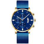 Mens Business Luxury Watches For Men Mesh Band Quartz Watch - Image 10
