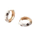 Enamel Earrings Burnt Blue Flower Women's Earrings - Image 5