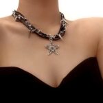 Y2k Rivets Skull Stars Pendants Necklaces Hot Girls Gothic Punk Niche Design Sweet Cool Trendy Fashion Jewelry Accessories - Image 7