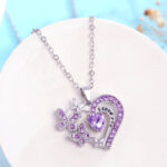 Ins Butterfly Love Necklace With Rhinestones Fashion Personality Hollow Heart-shaped Clavicle Chain Pendant Necklace For Valentine's Day - Image 5
