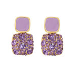 Rhinestone Cube Earrings Ins Fashion Temperament Geometric Earrings - Image 9