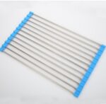 Folding Kitchen Drain Sink Rack Stainless Steel - Image 9