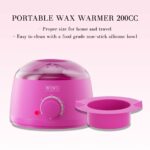 Hair Removal Wax Warmer 200CC WUWUVISTA Professional Wax Warmer Machine With 7oz Silicone Bowl Portable Hot Wax Heater - Image 4