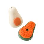 Steamy Cat Brush Cat Dog Grooming Comb Electric Self Cleaning Steam Cat Brush For Massage Avocado Shape Pet Spray Cat Grooming - Image 3