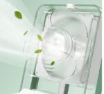 New USB Charging Transparent Crystal Humidifying Spray Small Fan Home Office Dormitory Night Light Silent Fan - Image 7