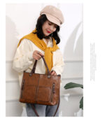 Retro Large-capacity Handbags Simple Crossbody Shoulder Bags For Women - Image 7