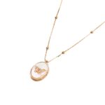 Retro Detachable Butterfly Shell Photo Frame Necklace - Image 5