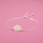 Silver Brass Lotus drop oil glow-in-the-dark bracelet - Image 3