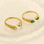 Women's Fashion Temperament Stainless Steel Diamond Ring - Image 3