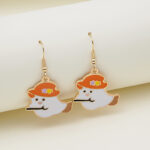Halloween Earrings Cute Pumpkin Spooky Oil Drip Alloy Earrings Jewelry - Image 9