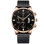 Mens Business Luxury Watches For Men Mesh Band Quartz Watch - Image 4
