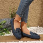 Women's Round Head Loafers Fashion Non-slip Soft Comfortable Flats Shoes - Image 5