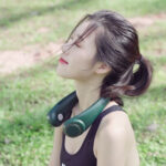 New Leaf Less Neck Hanging Fan Outdoor Portable Silent USB Charging - Image 2